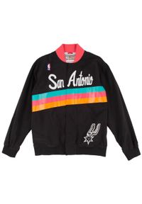 Mitchell & Ness - Kurtka z dresu San Antonio Spurs NBA Warm Up 94-95. Kolor: czarny. Materiał: dresówka. Sport: koszykówka #1