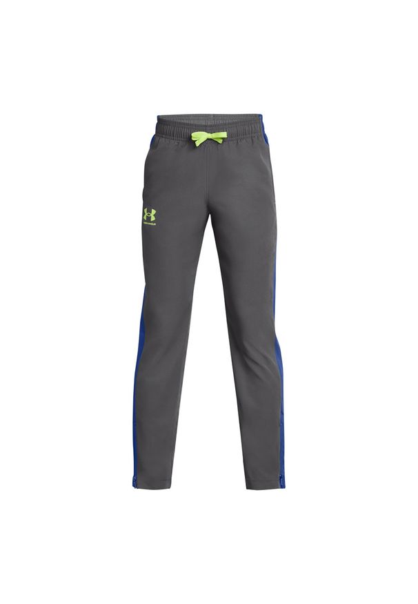 Spodnie dresowe chłopięce Under Armour UA Sportstyle Woven Pants - szare. Kolor: szary. Materiał: dresówka. Styl: sportowy