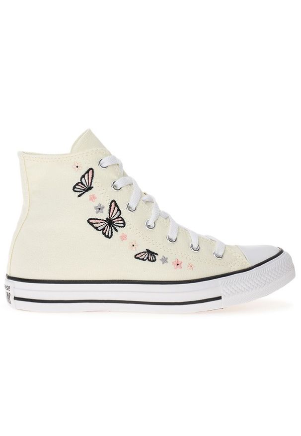 Buty Converse Ctas Hi A07336C - beżowe. Zapięcie: sznurówki. Kolor: beżowy. Materiał: guma. Szerokość cholewki: normalna