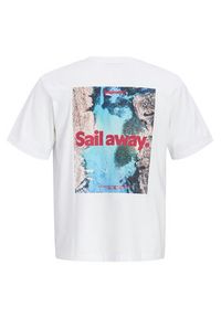 Jack & Jones T-Shirt Riviera 12295161 Biały Relaxed Fit. Kolor: biały. Materiał: bawełna #8