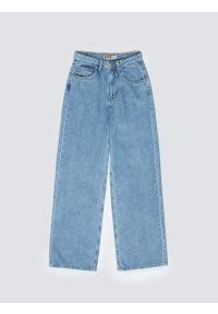 Big-Star - Jeansy dziewczęce z szeroką nogawką niebieskie Natalie 194. Okazja: na uczelnię, na spacer. Kolor: niebieski. Materiał: jeans. Styl: młodzieżowy, elegancki #5