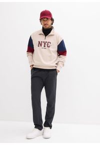 bonprix - Spodnie sportowe z miękką warstwą spodnią i równym dołem. Okazja: na co dzień. Kolor: szary. Materiał: dzianina, dresówka. Styl: sportowy #3