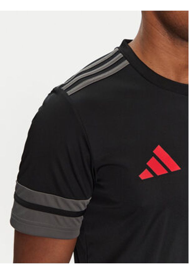 Adidas - adidas Koszulka techniczna Squadra 25 Jersey JN4450 Czarny Slim Fit. Kolor: czarny. Materiał: syntetyk
