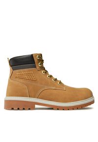 Lanetti Trapery VS21M2022-2 Żółty. Kolor: żółty. Materiał: skóra #3