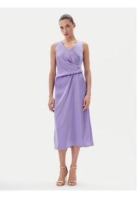 Rinascimento Sukienka koktajlowa CFC0122928003 Fioletowy Regular Fit. Kolor: fioletowy. Materiał: syntetyk. Styl: wizytowy #3