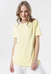 Born2be - Jasnożółty T-shirt Petotai. Kolor: żółty #3