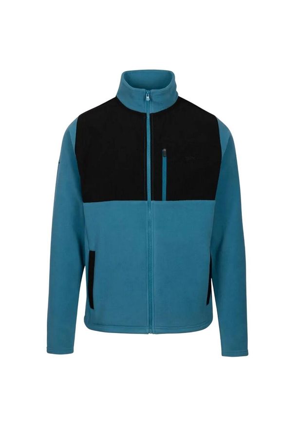 TRESPASS - Bluza Polarowa Męska Falkenham. Kolor: niebieski. Materiał: polar. Sezon: zima. Styl: sportowy