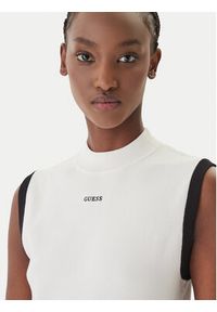 Guess Sweter 181078 Beżowy Classic Fit. Kolor: kremowy. Materiał: syntetyk #4