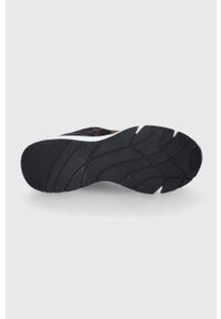 Desigual buty kolor czarny. Nosek buta: okrągły. Zapięcie: sznurówki. Kolor: czarny. Materiał: włókno, materiał. Obcas: na platformie
