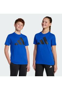 Adidas - Koszulka Essentials Kids. Kolor: czarny, wielokolorowy, niebieski. Materiał: bawełna