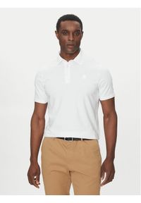 Karl Lagerfeld - KARL LAGERFELD Polo 745750 500221 Biały Regular Fit. Typ kołnierza: polo. Kolor: biały. Materiał: bawełna