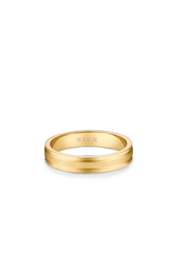 W.KRUK - Obrączka ślubna złota SENSI. Materiał: złote. Kolor: złoty. Wzór: gładki