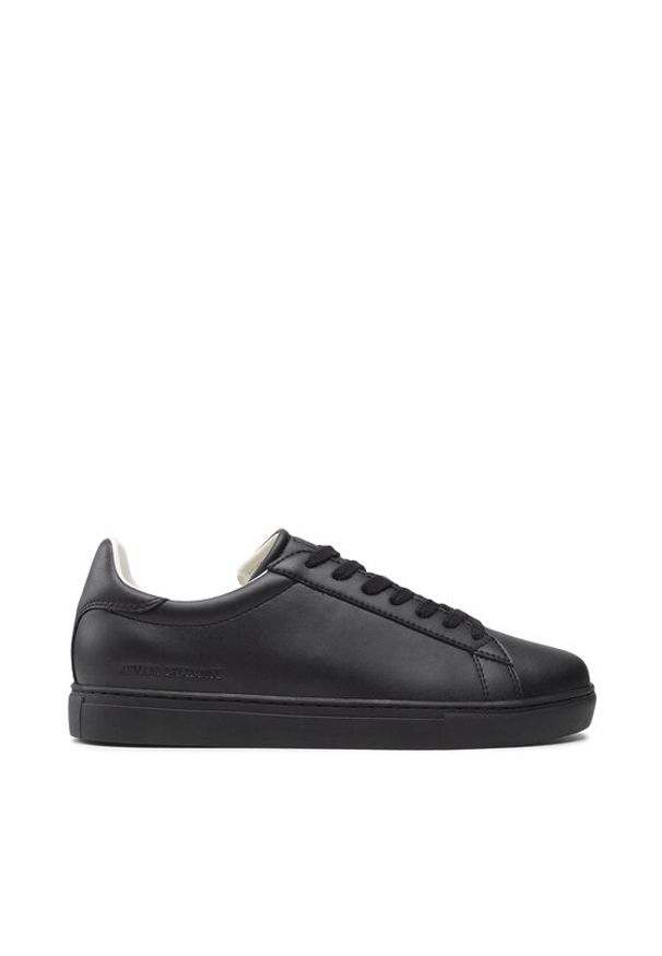 Armani Exchange Sneakersy XUX001 XV093 K001 Czarny. Kolor: czarny. Materiał: skóra