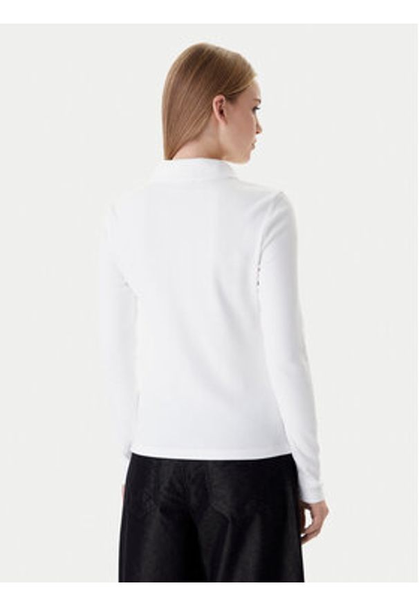Calvin Klein Bluzka Ls Woven Label LV047E203G Biały Slim Fit. Kolor: biały. Materiał: bawełna