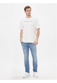 Tommy Jeans T-Shirt Tjm Reg Linear Logo Tee Ext DM0DM17993 Biały Regular Fit. Kolor: biały. Materiał: bawełna #3