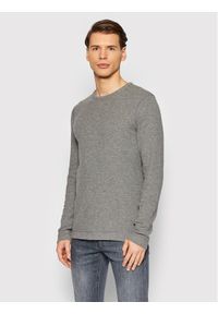 BOSS - Boss Sweter Tempest 1 50462773 Szary Slim Fit. Kolor: szary. Materiał: bawełna