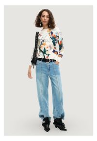 Desigual Sweter Nantes Lacroix 26SWJF35 Écru Regular Fit. Materiał: syntetyk #4