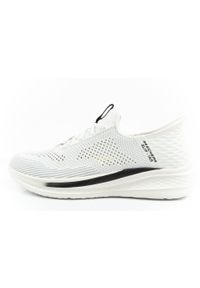 skechers - Buty sportowe SLIP-INS męskie Skechers Slade Quinto. Kolor: biały. Materiał: materiał. Szerokość cholewki: normalna