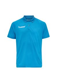 Koszulka polo do piłki nożnej dla dzieci Hummel hml PROMO. Okazja: na co dzień. Typ kołnierza: polo. Kolor: niebieski. Styl: casual