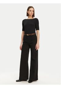 Lauren Ralph Lauren Bluzka Brs-Knits 200654963 Czarny Regular Fit. Kolor: czarny. Materiał: bawełna #3