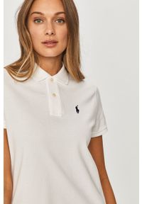 Polo Ralph Lauren - Sukienka. Okazja: na co dzień. Typ kołnierza: polo. Kolor: biały. Długość rękawa: krótki rękaw. Typ sukienki: proste. Styl: casual #5