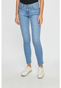 Lee - Jeansy Scarlett. Kolor: niebieski. Materiał: jeans. Wzór: gładki #1