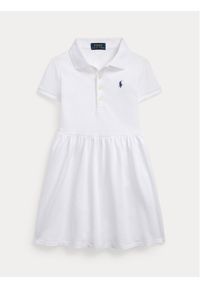 Polo Ralph Lauren Sukienka codzienna 312934961001 Biały Regular Fit. Okazja: na co dzień. Typ kołnierza: polo. Kolor: biały. Materiał: bawełna. Typ sukienki: proste. Styl: casual #1