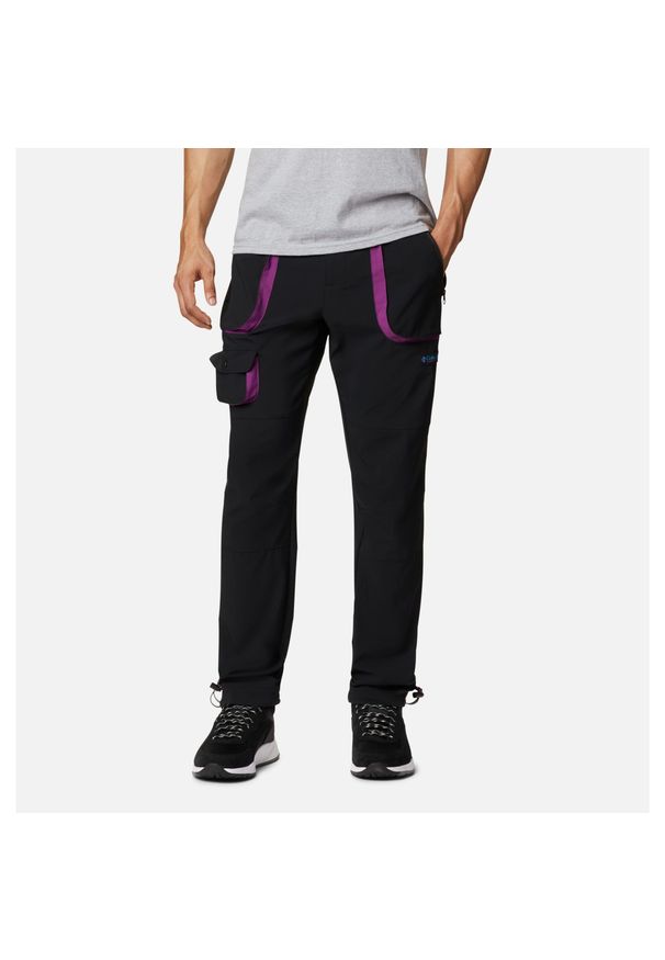 columbia - Spodnie Columbia Powder Keg Stretch Cargo. Kolor: fioletowy, wielokolorowy, czarny. Materiał: dresówka
