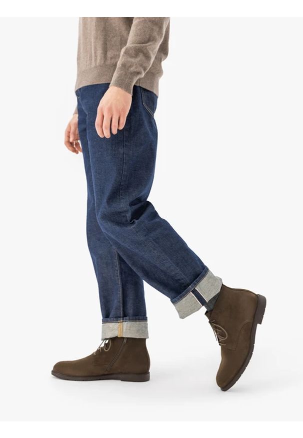 Ryłko - Zielone sznurowane trzewiki ze skóry welurowej. Okazja: na co dzień. Zapięcie: zamek. Kolor: zielony. Materiał: skóra, welur. Szerokość cholewki: normalna. Styl: klasyczny, casual, street