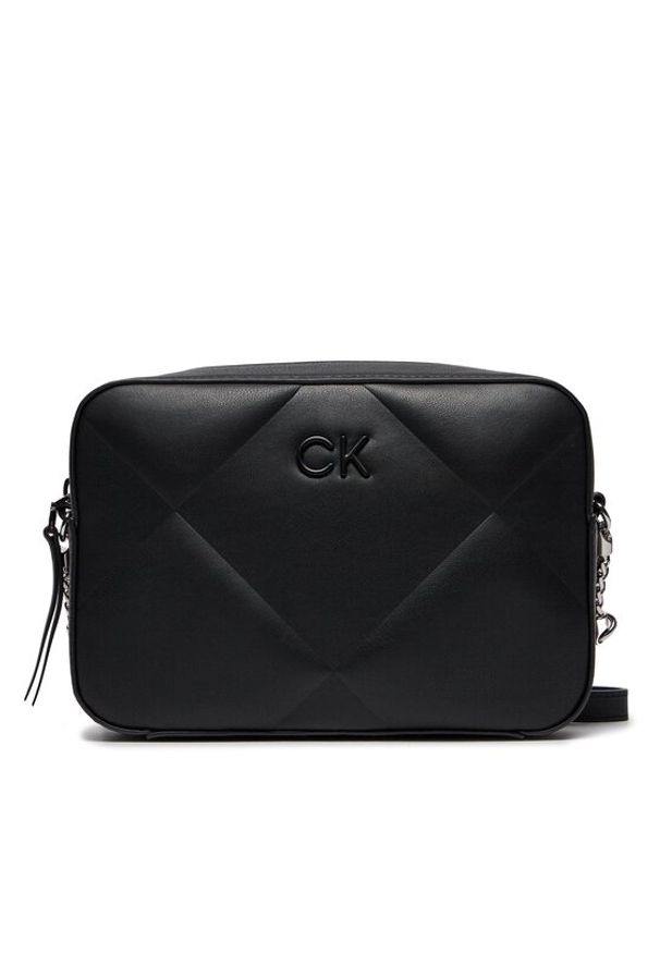 Calvin Klein Torebka Quilt K60K611891 Czarny. Kolor: czarny. Materiał: skórzane
