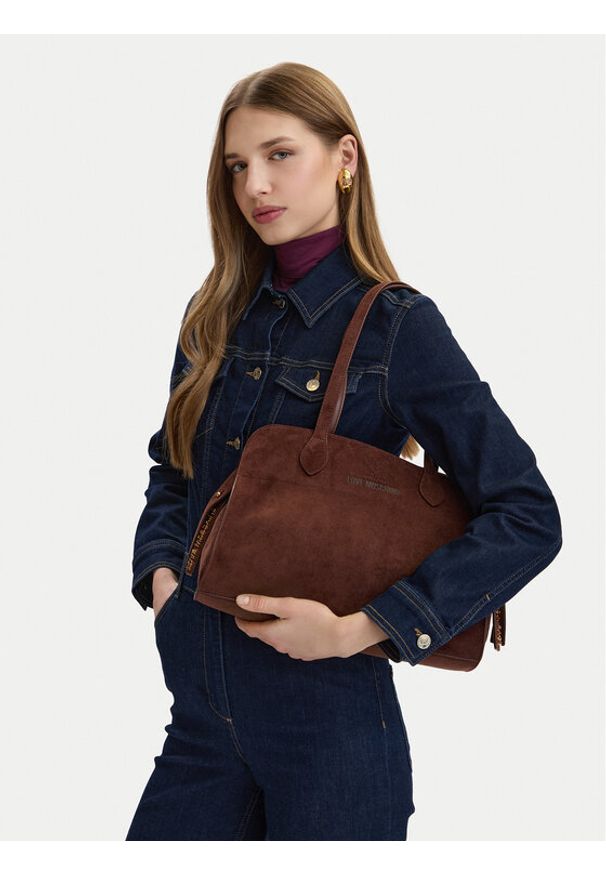 Love Moschino - LOVE MOSCHINO Torebka JC4272PP0OKJ0313 Brązowy. Kolor: brązowy. Materiał: skórzane