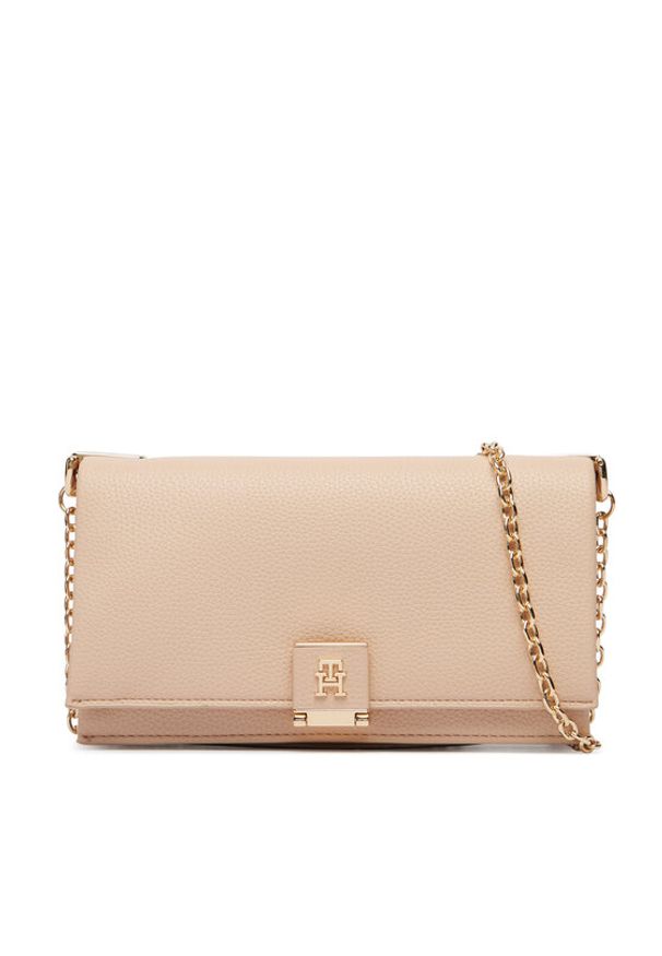 TOMMY HILFIGER - Tommy Hilfiger Torebka Th Monogram Chain Strap Crossbody Bag AW0AW17403 Różowy. Kolor: różowy. Materiał: skórzane