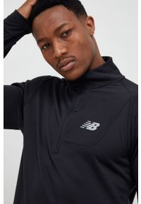 New Balance bluza do biegania Heat Grid kolor czarny gładka. Kolor: czarny. Materiał: materiał. Długość: krótkie. Wzór: gładki #2