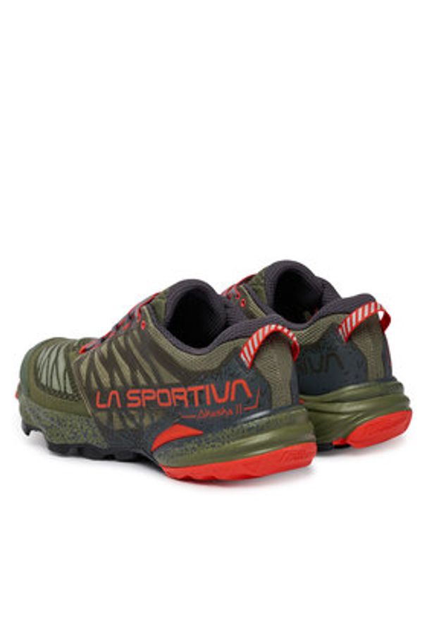 LA SPORTIVA - La Sportiva Buty do biegania Akasha II ZFRS066E47R24 Czarny. Kolor: zielony. Materiał: materiał