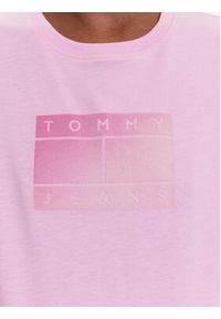 Tommy Jeans T-Shirt Gradient Flag DW0DW20905 Różowy Regular Fit. Kolor: różowy. Materiał: bawełna. Wzór: gradientowy #3