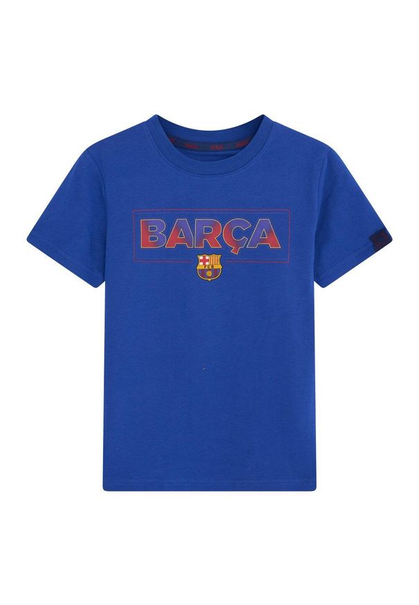 koszulka dziecięca FC Barcelona. Kolor: niebieski. Materiał: bawełna