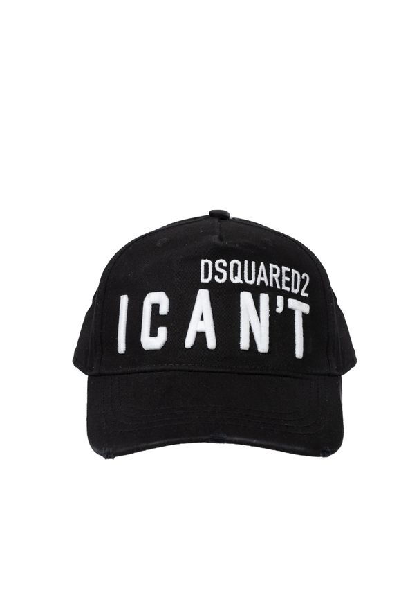 DSQUARED2 - Dsquared2 Bejsbolówka | BCM0484 05C00001 | Mężczyzna | Czarny. Kolor: czarny. Materiał: bawełna. Wzór: aplikacja, napisy. Styl: sportowy, elegancki, casual