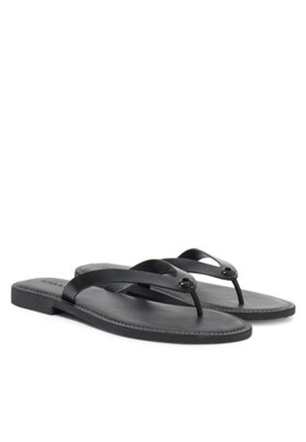 Coach Japonki Brianna CZ379 Czarny. Kolor: czarny. Materiał: skóra