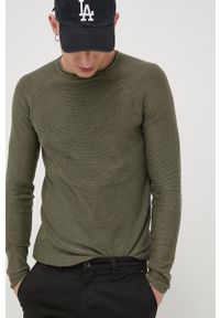 Only & Sons Sweter bawełniany męski kolor zielony. Okazja: na co dzień. Kolor: zielony. Materiał: bawełna. Długość rękawa: raglanowy rękaw. Styl: casual #5