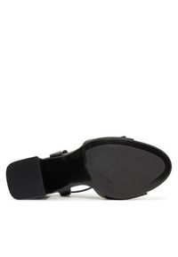 Calvin Klein Sandały Heel Sandal 85 W/Ck Hw - Lth HW0HW02485 Czarny. Kolor: czarny. Materiał: skóra