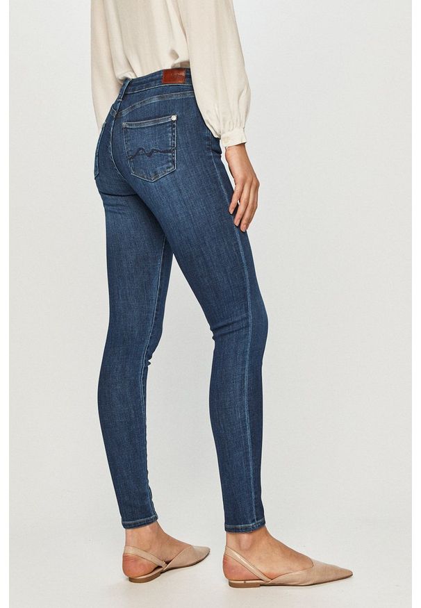 Pepe Jeans - Jeansy Pixe. Stan: podwyższony. Kolor: niebieski