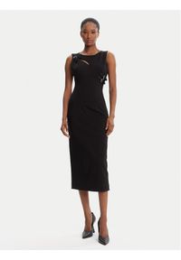 Versace Jeans Couture Sukienka codzienna 79HAO908 J0092 Czarny Slim Fit. Okazja: na co dzień. Kolor: czarny. Materiał: syntetyk. Typ sukienki: proste. Styl: casual