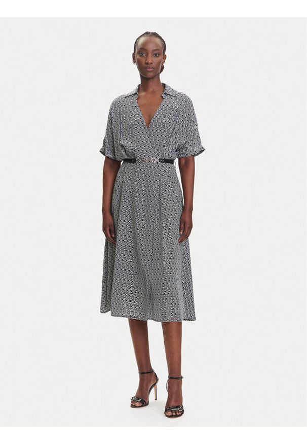 Fracomina Sukienka codzienna FR25SD2012W413O9 Czarny Regular Fit. Okazja: na co dzień. Kolor: czarny. Materiał: syntetyk. Typ sukienki: proste. Styl: casual