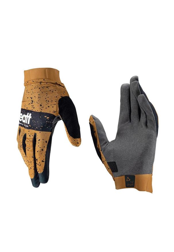 Rękawice rowerowe dziecięce LEATT Glove MTB 1.0 GripR Junior. Kolor: brązowy
