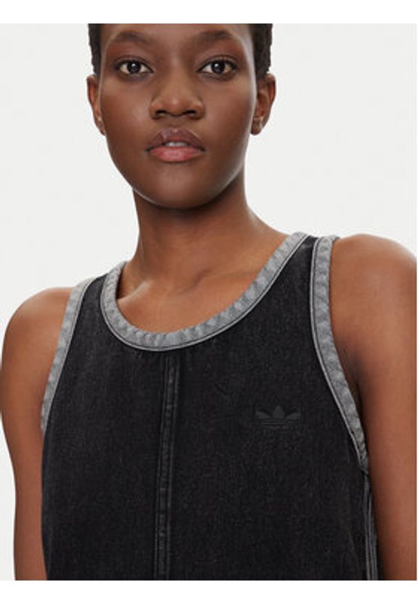 Adidas - adidas Sukienka jeansowa adicolor Denim 3-Stripes JD3108 Czarny Slim Fit. Kolor: czarny. Materiał: bawełna