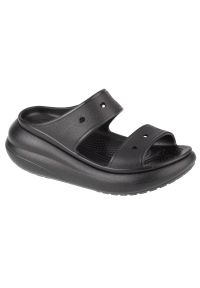 Klapki Crocs Classic Crush Sandal 207670-001 czarne. Kolor: czarny. Wzór: jednolity