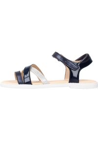 Geox - Sandały GEOX J SANDAL KARLY GIRL Niebieski. Kolor: niebieski. Materiał: syntetyk, skóra. Sport: turystyka piesza