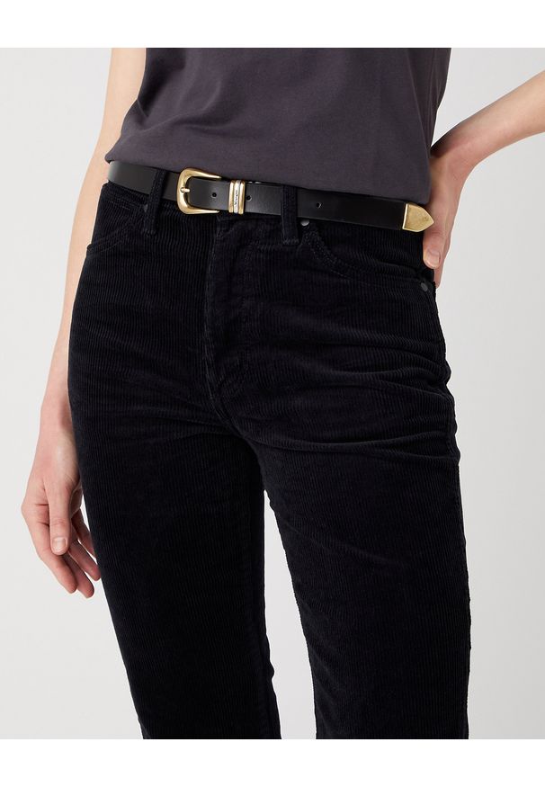 Wrangler - DAMSKI PASEK WRANGLER TRIPLE LOOP BELT BLACK 112344038