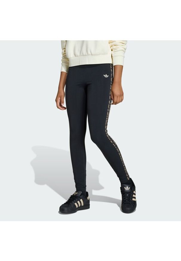 Adidas - adidas Legginsy 3-Stripes KD3289 Czarny Slim Fit. Kolor: czarny. Materiał: bawełna