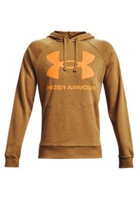 Bluza fitness męska Under Armour Rival Fleece Big Logo HD. Kolor: brązowy, wielokolorowy, żółty. Sport: fitness